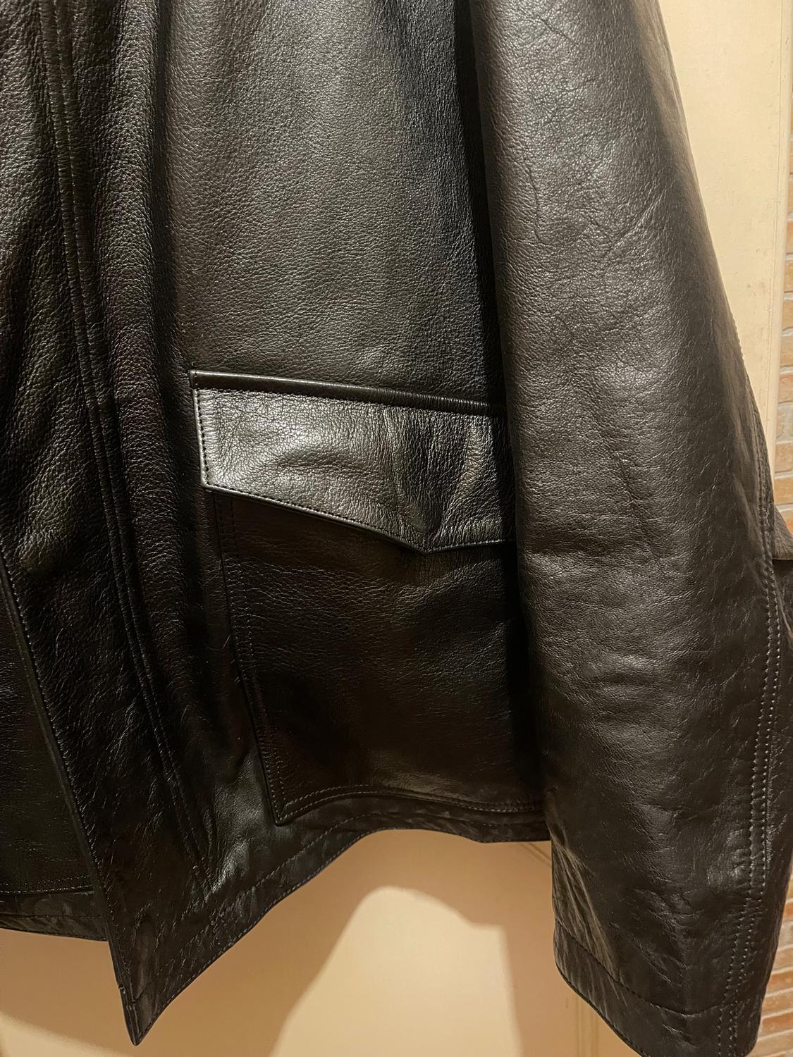 LEATHER PARKA WITH POCKETS - Image 4