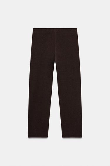 PANTALON CAPRI SANS COUTURE - Chocolat de Zara - Image 3