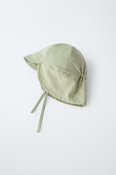 LINEN BLEND HAT - Khaki by Zara - Image 1