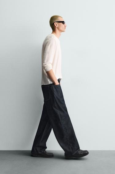 JEANS BALLOON FIT - Bleu marine / Blanc de Zara - Image 5