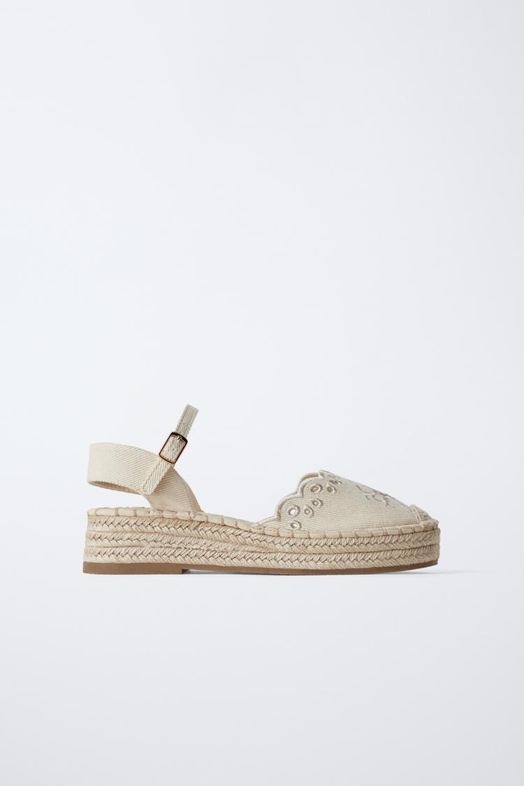 Zapatos Espadrille Zara Homme ZARA LEATHER ESPADRILLES NAVY BLUE