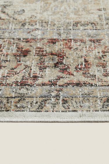 RECTANGULAR VINTAGE-EFFECT RUG - Grey by Zara - Image 2