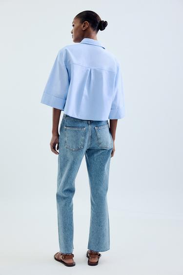 CHEMISE OXFORD COURTE - Bleu clair de Zara - Image 3
