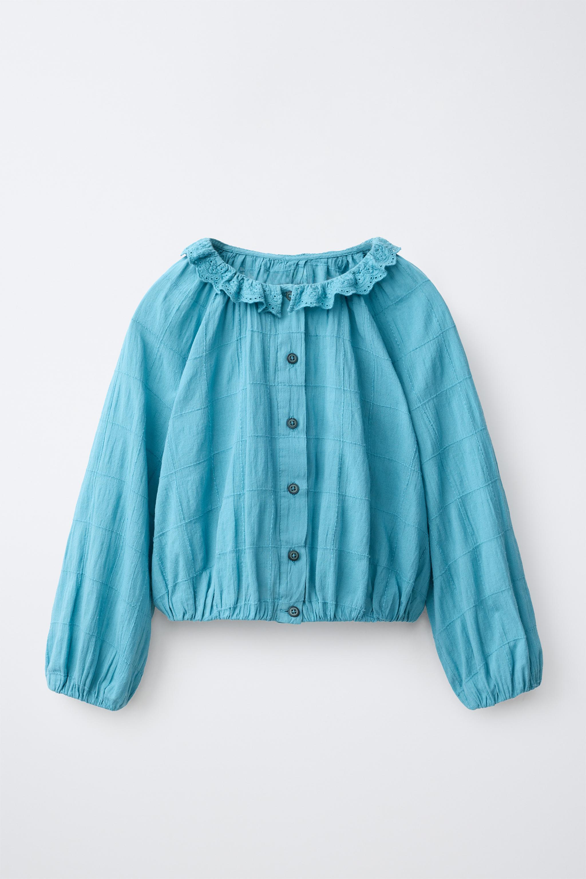 Детские блузки Zara SCHIFFLI COLLAR BLOUSE