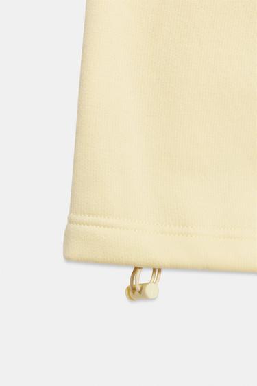 BASIC STRAIGHT-LEG PLUSH TROUSERS WITH ADJUSTABLE HEM - Yellow by Zara - Image 10