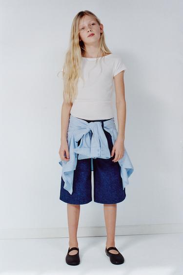 ОДНОТОННАЯ ФУТБОЛКА ИЗ МОДАЛА — БЕЛЫЙ от Zara