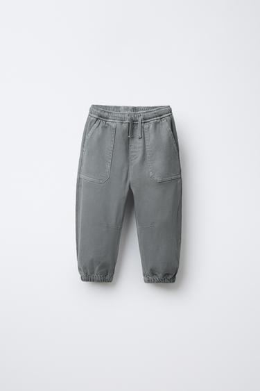 TWILL CARGO JOGGERS - Blue / Grey by Zara