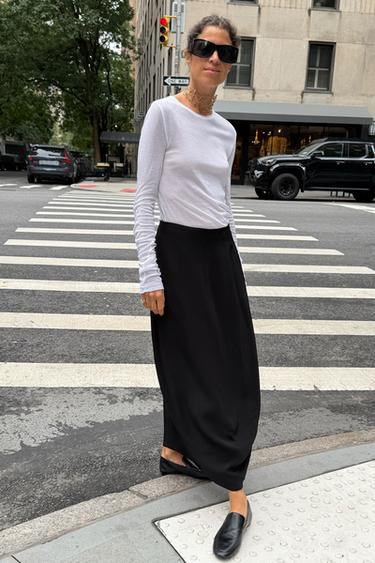 FALDA BARREL ZW COLLECTION - Negro de Zara