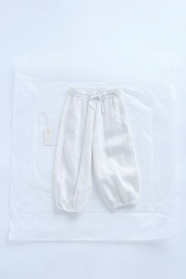 ZARA TIMELESS - 100% LINEN JOGGERS - White by Zara - Image 0