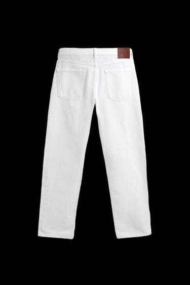Zara ANKLE FIT STRAIGHT JEANS - White