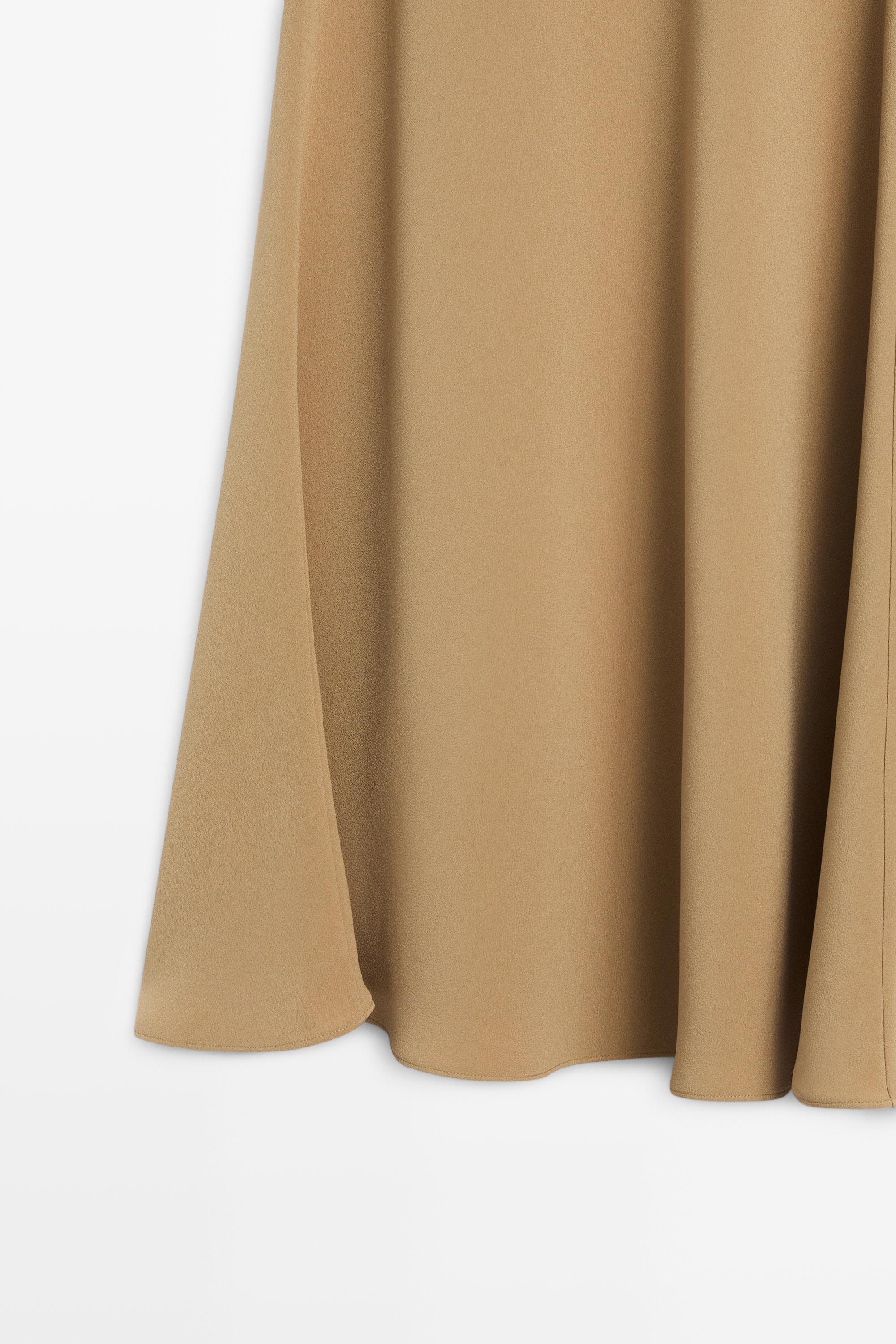 Flowing flared midi skirt - STUDIO