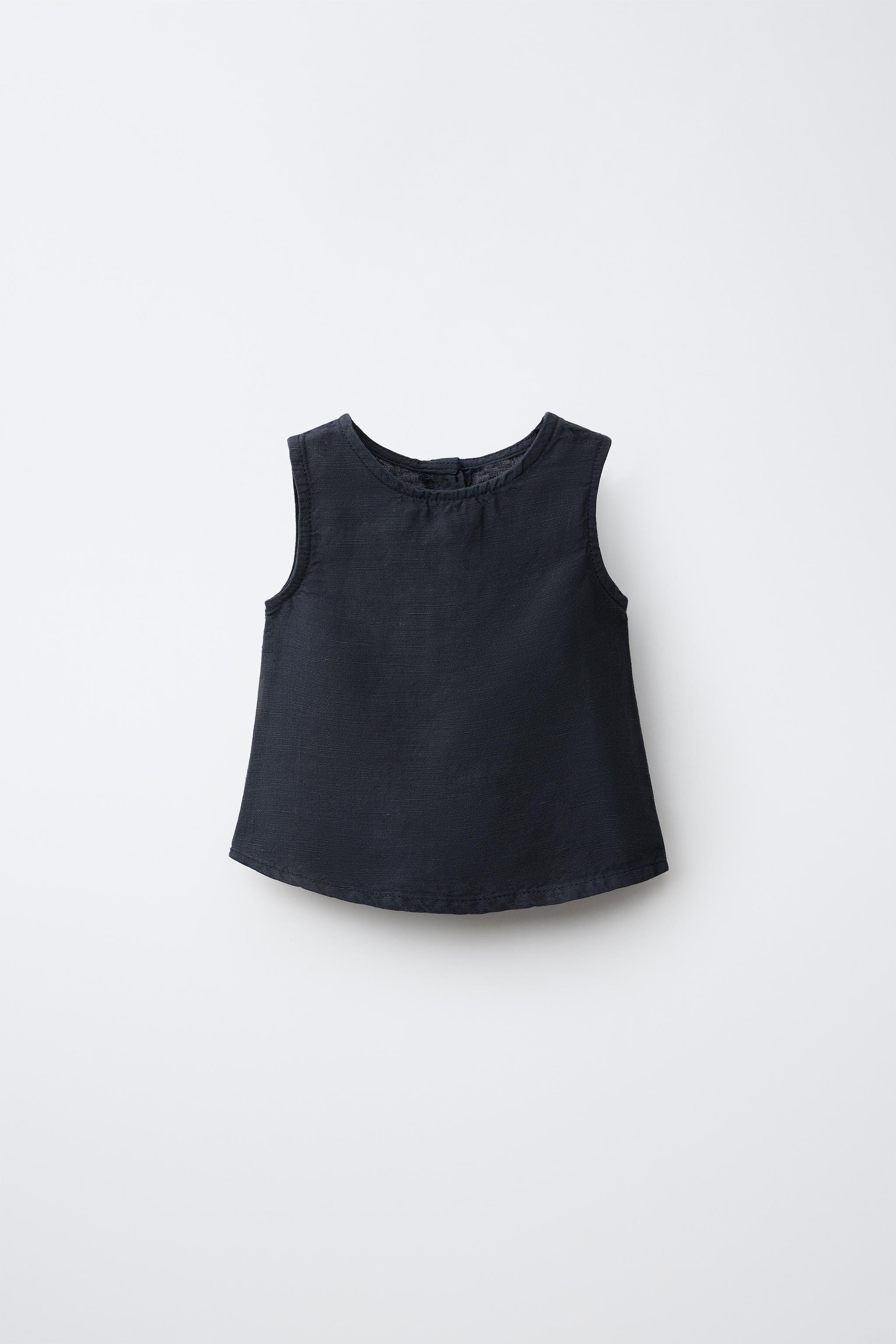 Zara LINEN BLEND TOP — фото 2