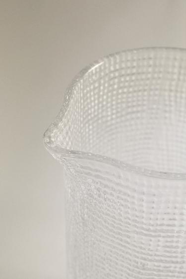 RAISED DESIGN GLASS JUG -  by Zara - Image 3
