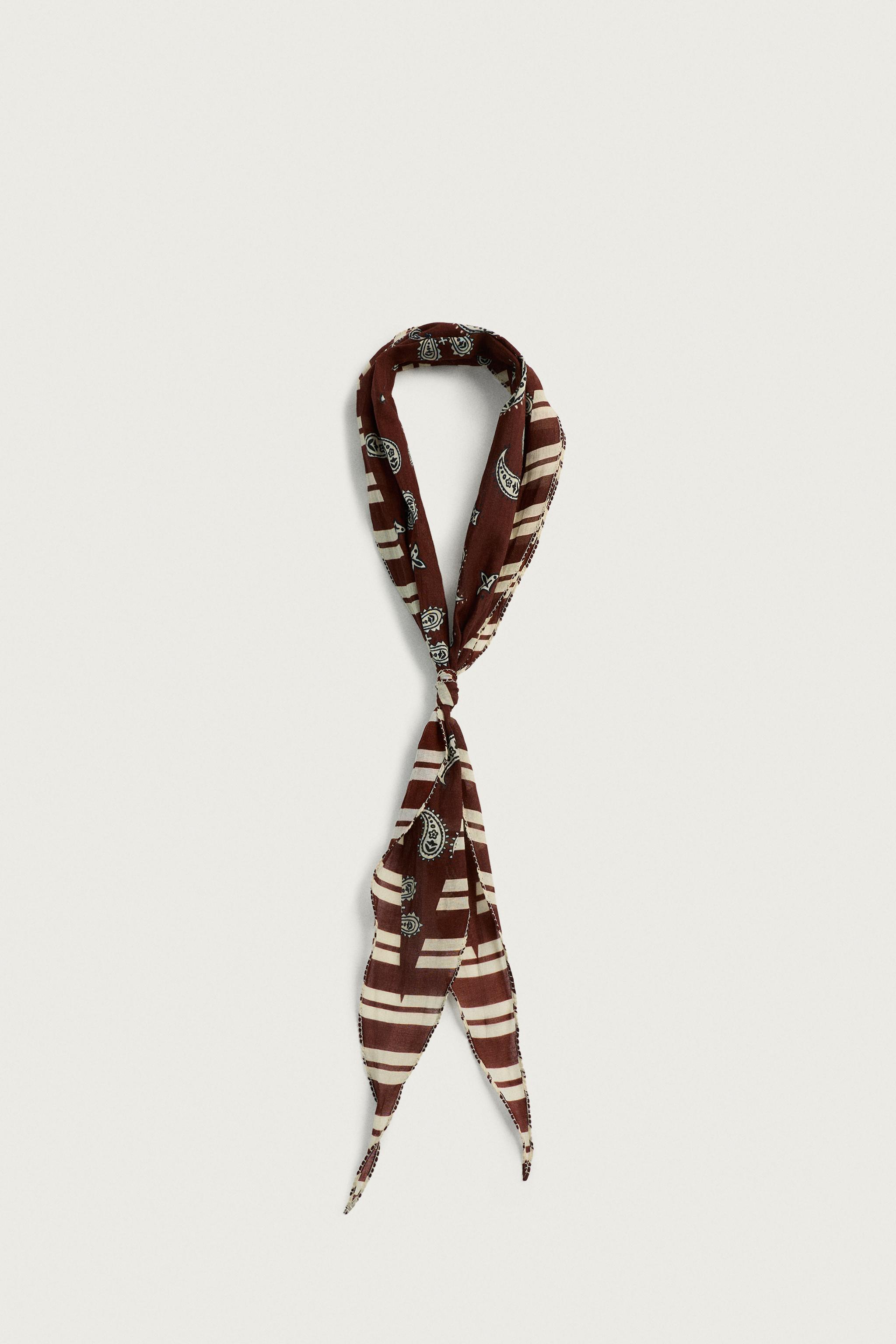 Мужские аксессуары Zara LONG MIXED PRINT BANDANA — фото 4