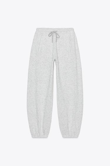 JOGGERS WITH SEAMS - Grey marl by Zara