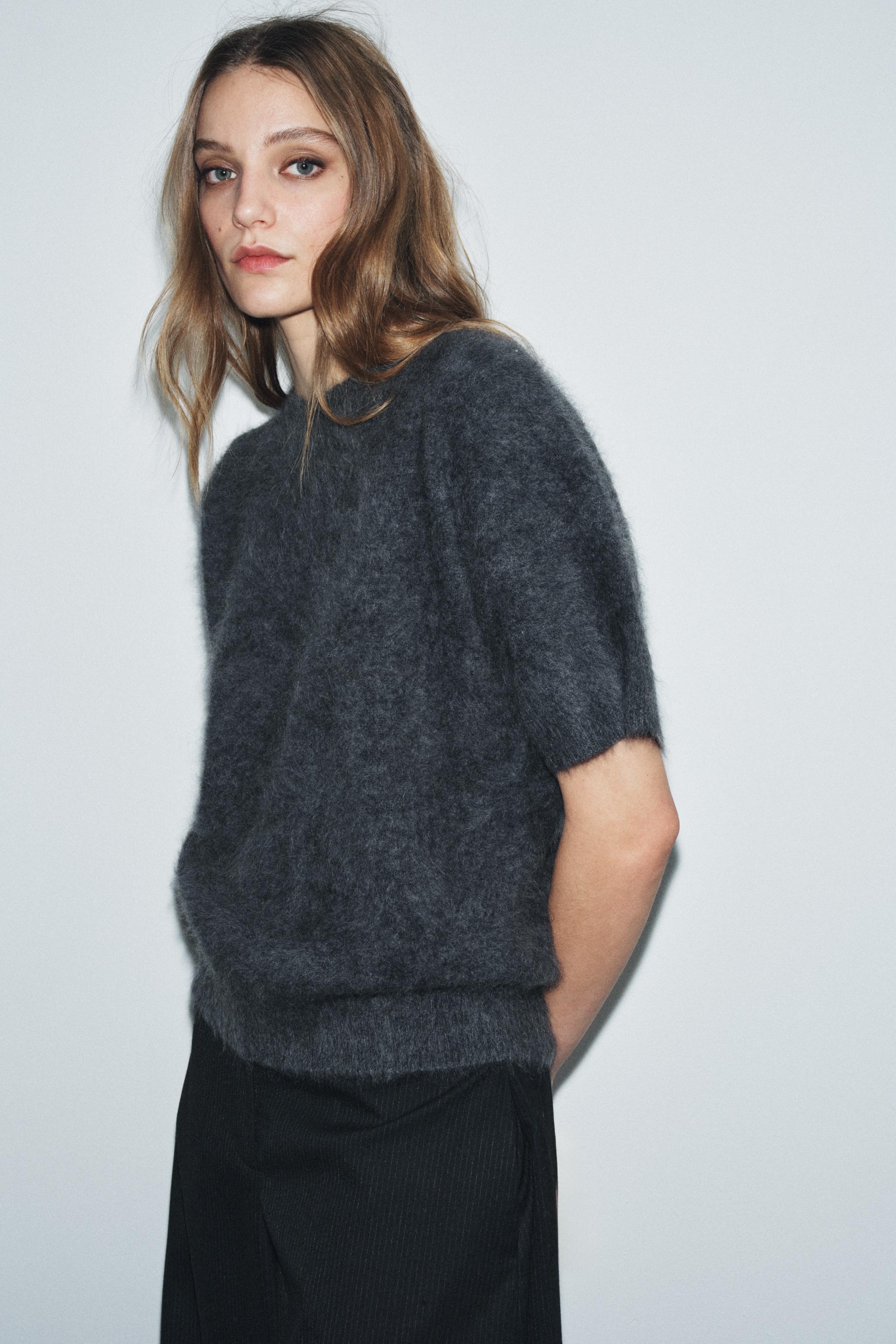 100% WOOL OVERSIZED SHORT SLEEVE JUMPER