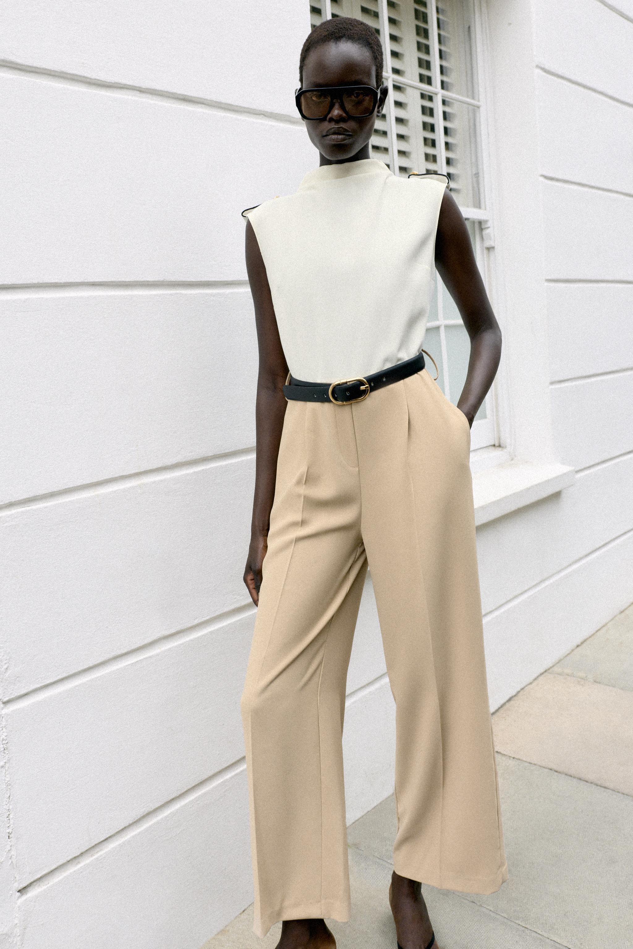 Женские комбинезоны Zara BELTED JUMPSUIT — фото 2