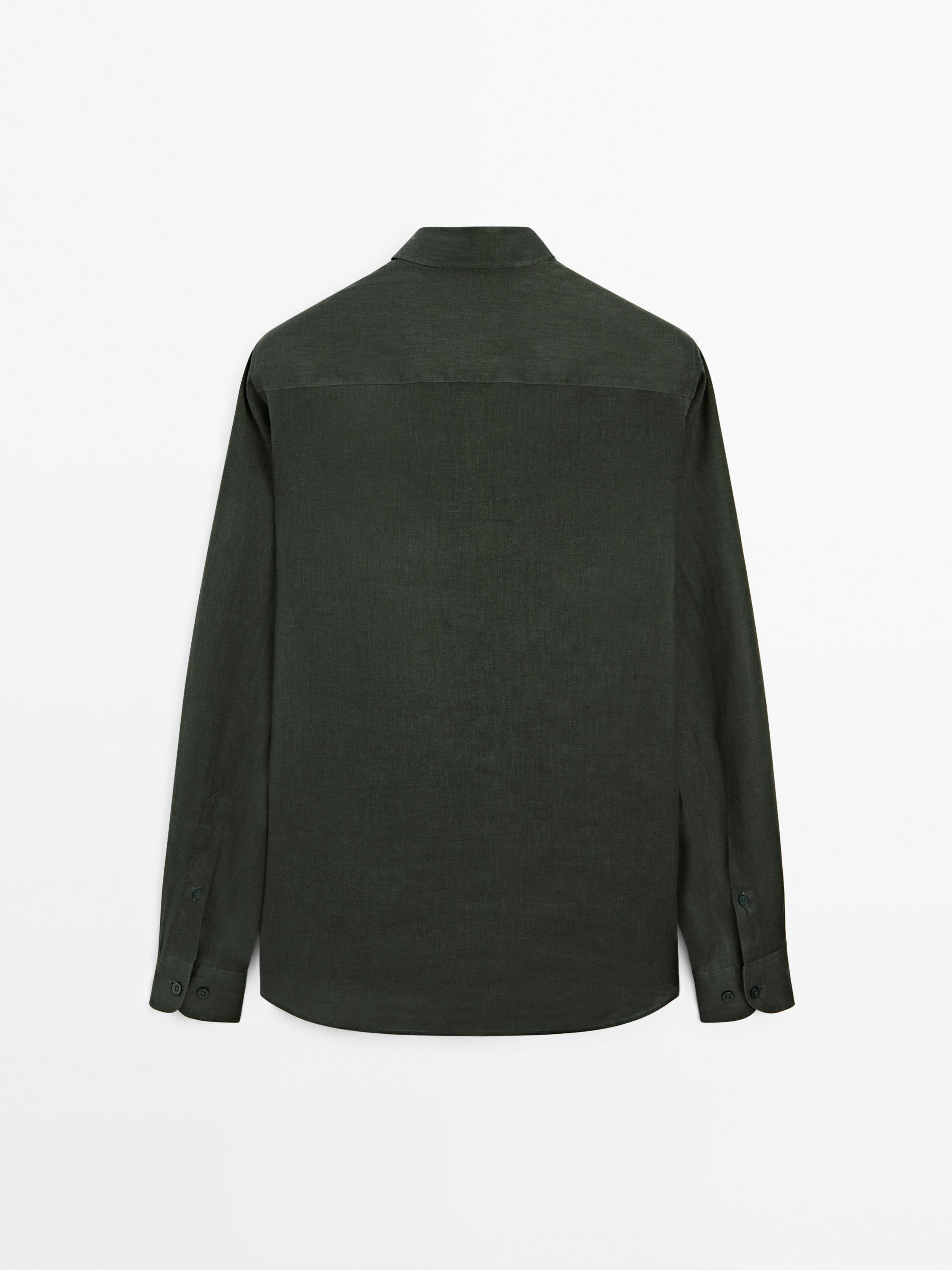 100% linen slim fit shirt