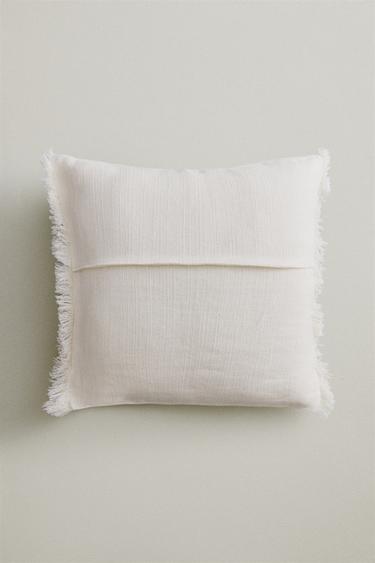 HOUSSE DE COUSSIN LIN LOURD - Écru de Zara