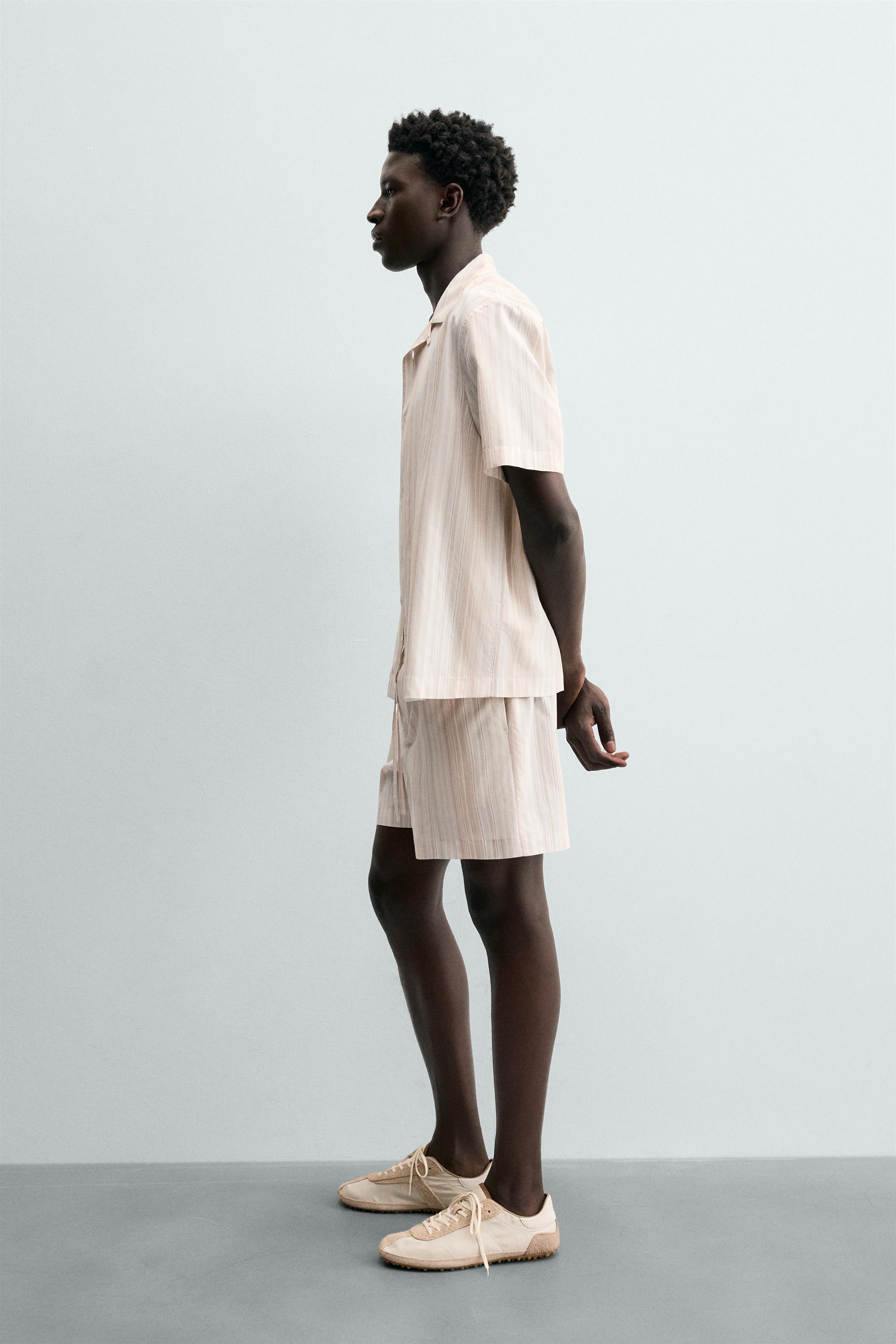 Zara REGULAR FIT ÇİZGİLİ GÖMLEK görsel 4