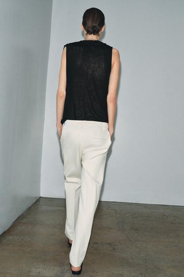 PANTALON CHINO DROIT ZW COLLECTION - Écru de Zara - Image 2