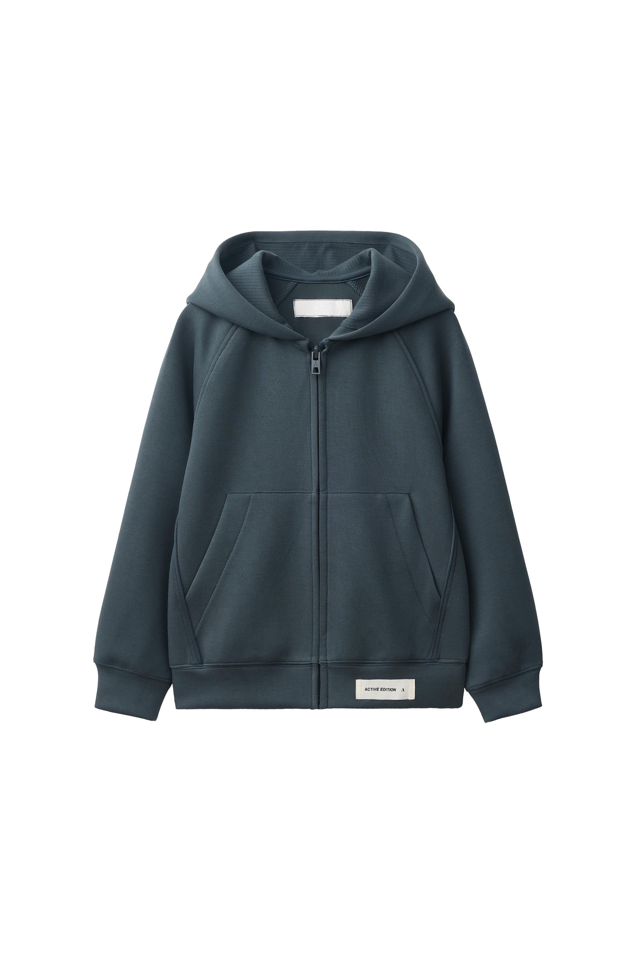 スポーティジップアップフーディ - ダークグリーン | ZARA Japan / 日本