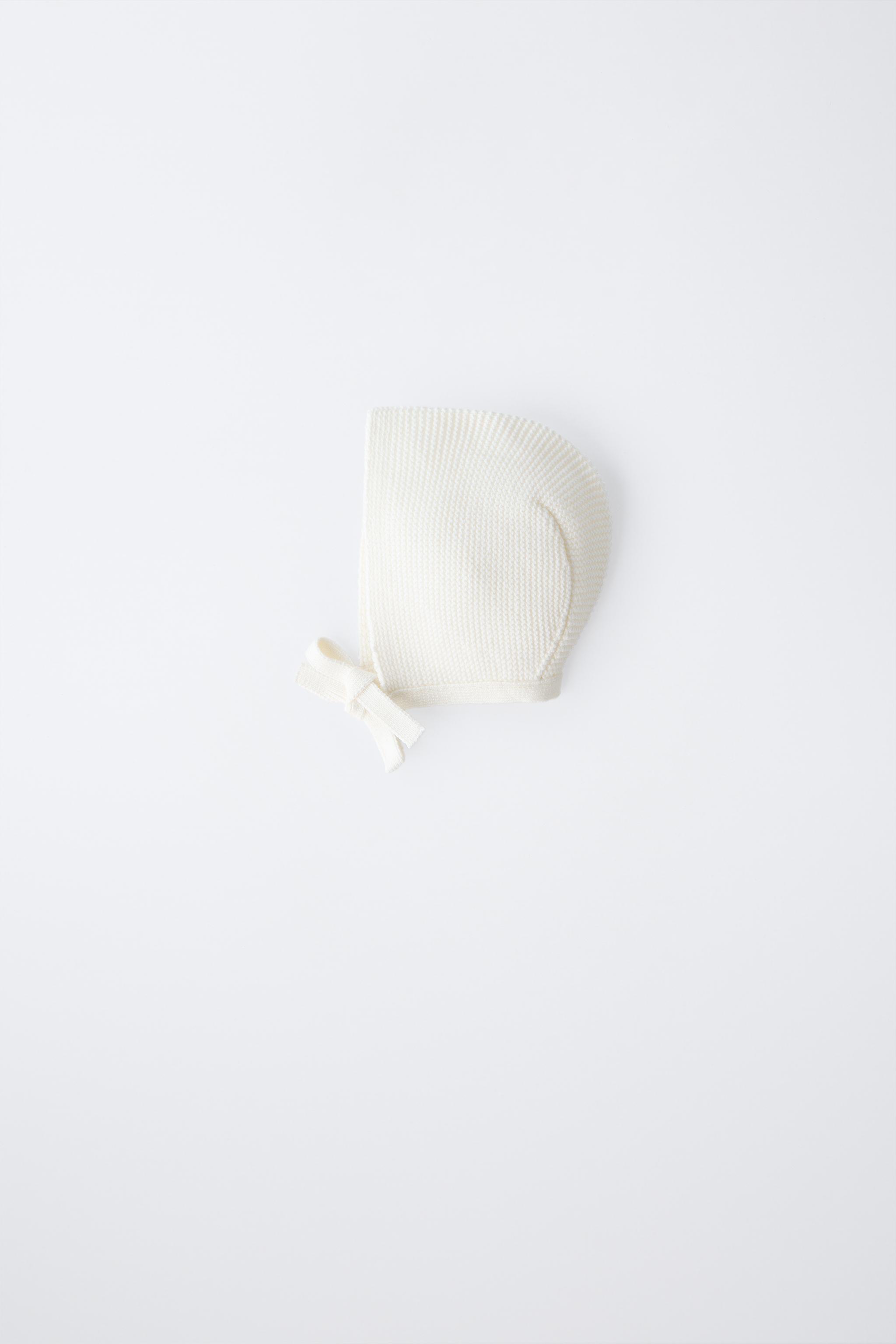 新品未開封　holiday CABLEKNIT BABY BONNET KNIT BONNET WITH SILK - Ecru | ZARA United Kingdom
