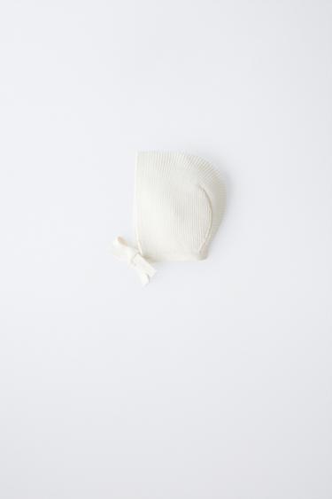 KNIT BONNET - Light ecru by Zara