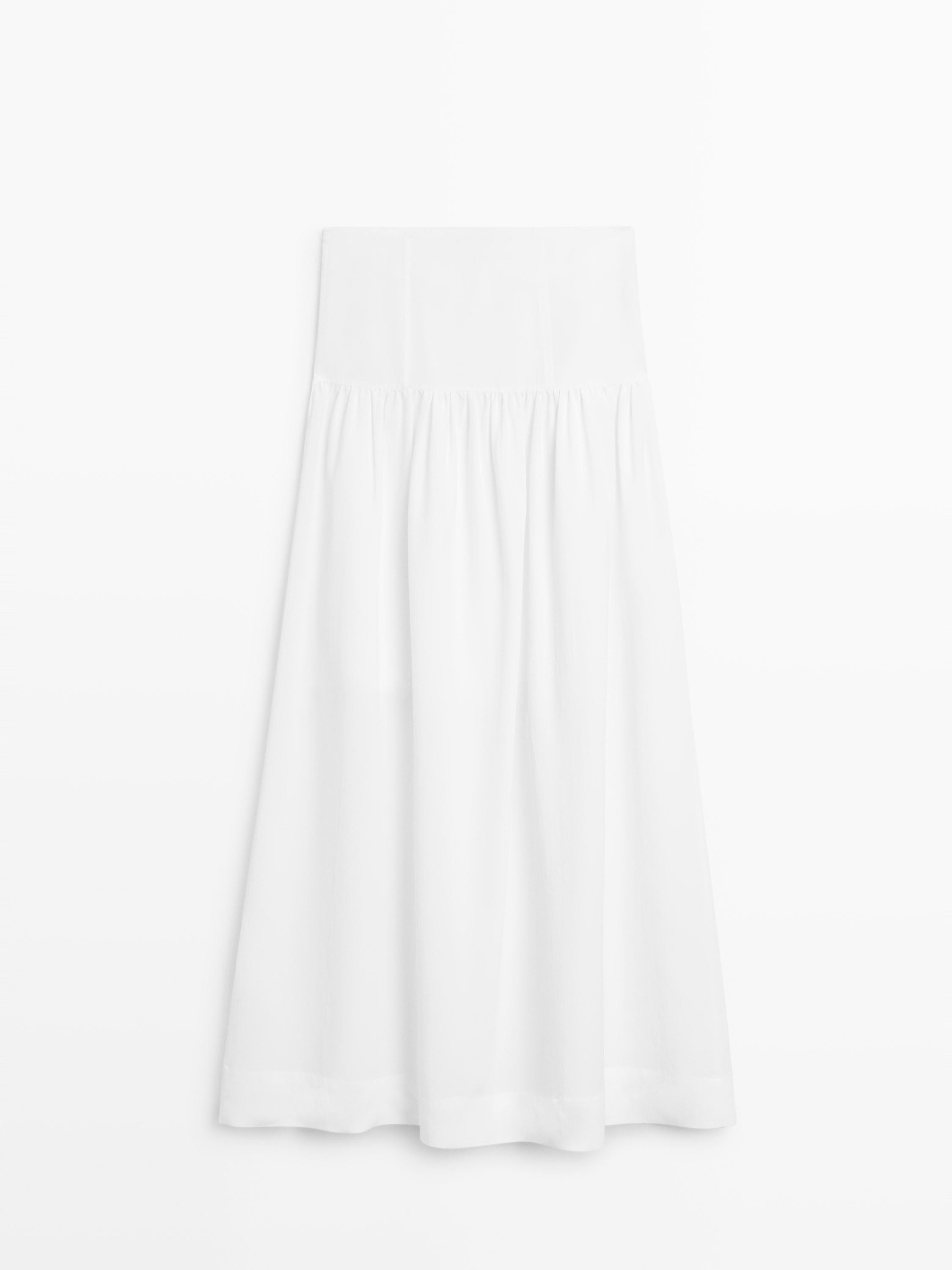 Jupe midi avec empiècement
