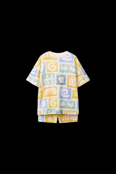 AGES 2-6/ SHAPE PRINT PYJAMAS - Ecru by Zara - Image 0