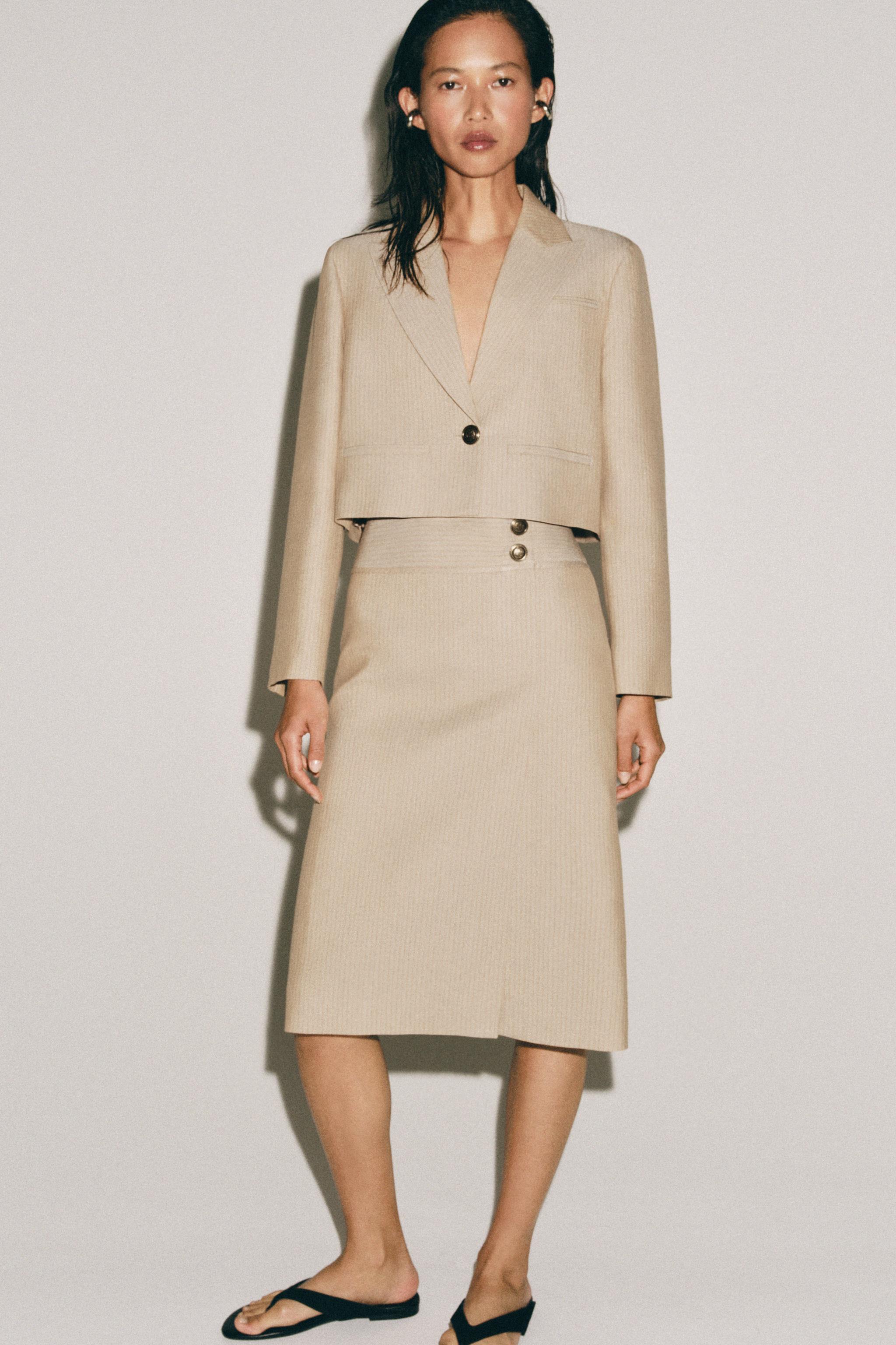 ZW COLLECTION STRIPED STRAIGHT SKIRT