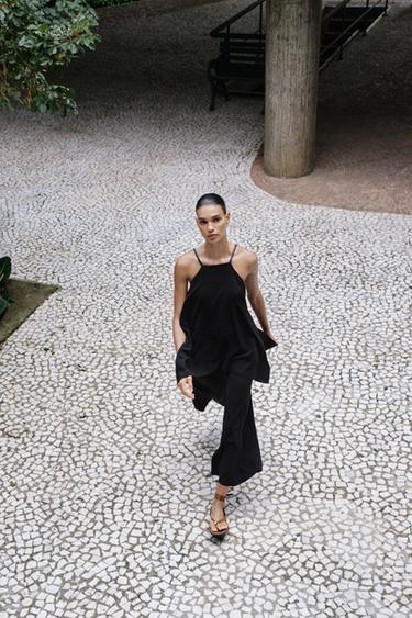 COMBINAISON À BRETELLES TRESSÉES DOUBLE ÉPAISSEUR - Noir de Zara - Image 6