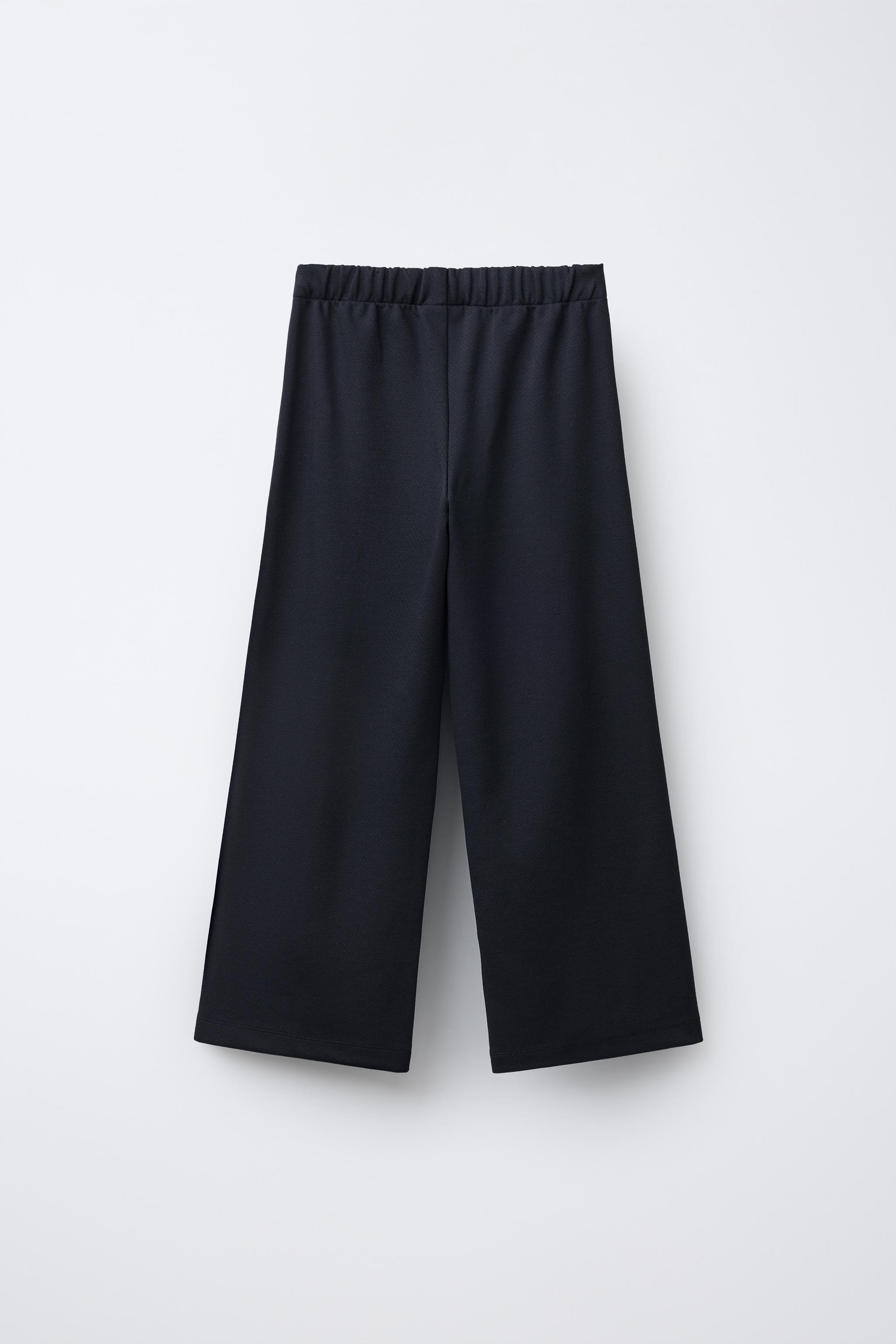PANTALON WIDE LEG AVEC NERVURE