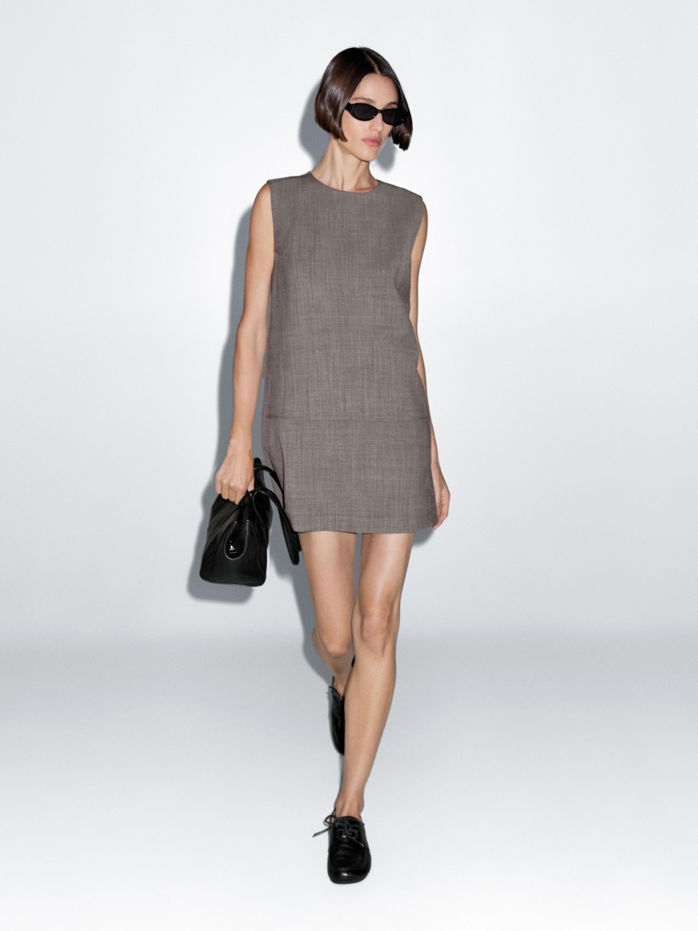 Short melange dress