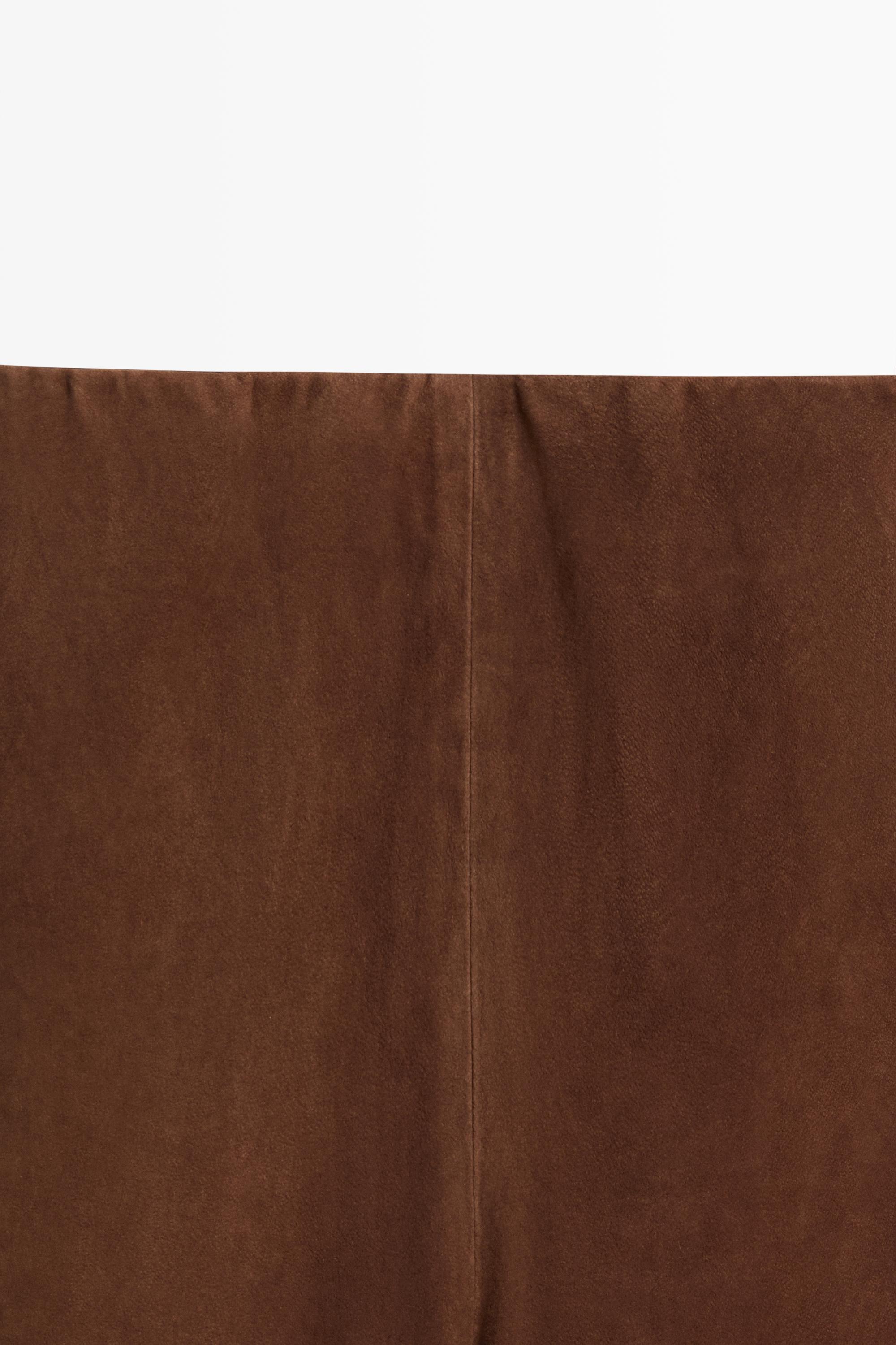 Pantalon legging flare en daim