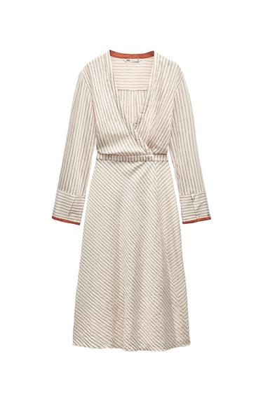 ZW COLLECTION CONTRAST SURPLICE DRESS