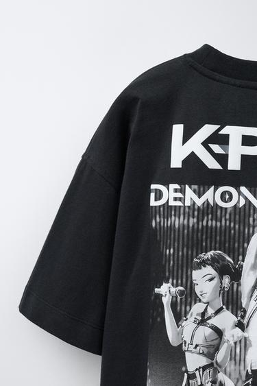 T-SHIRT IMPRIMÉ KPOP DEMON HUNTERS™ NETFLIX © - Gris anthracite de Zara - Image 3