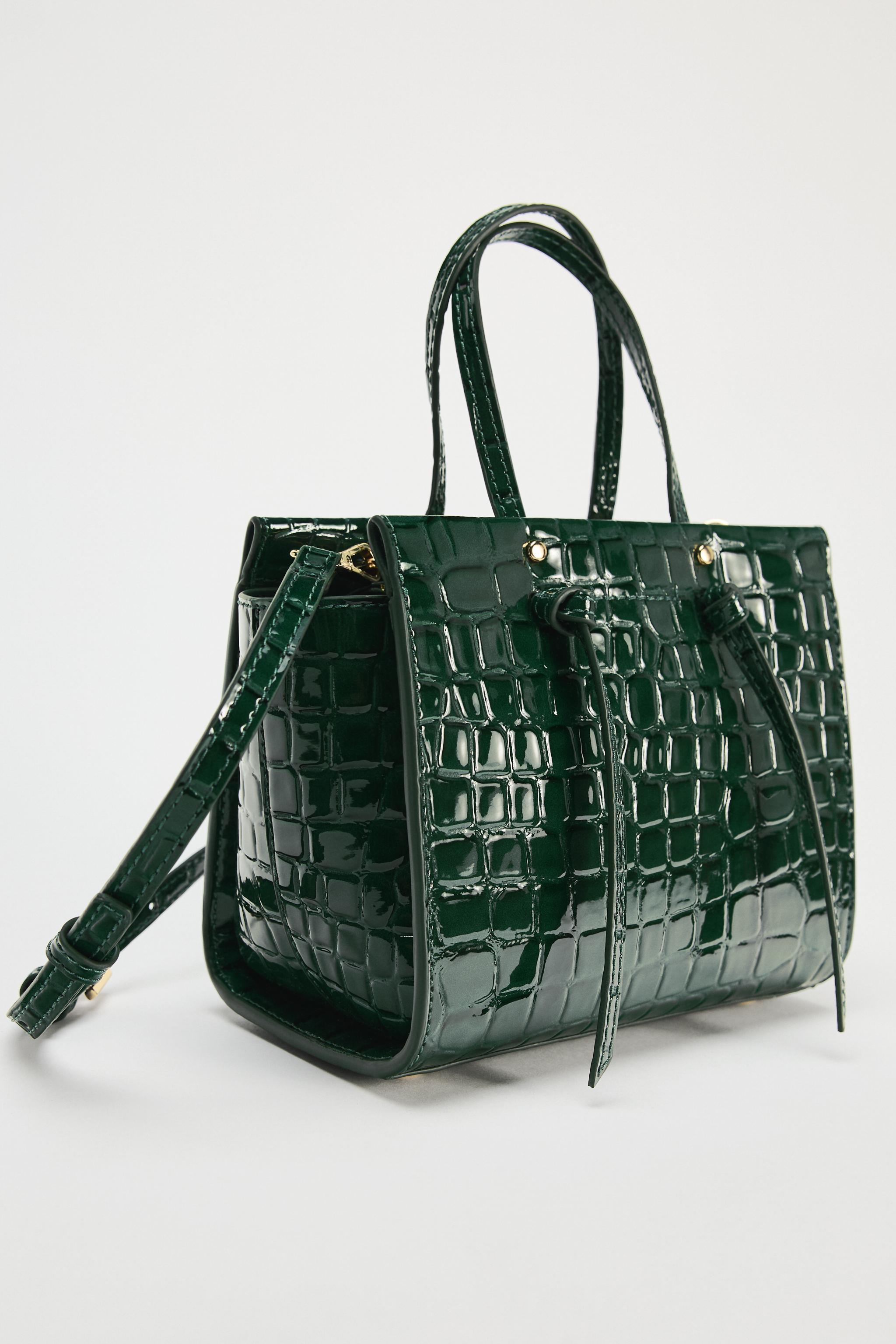 MINI CITY BAG WITH KNOTS Green ZARA South Africa