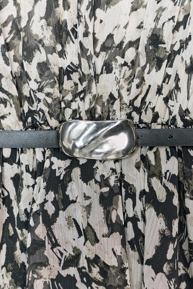 ROBE COURTE IMPRIMÉE CEINTURE - Multicolore de Zara - Image 7