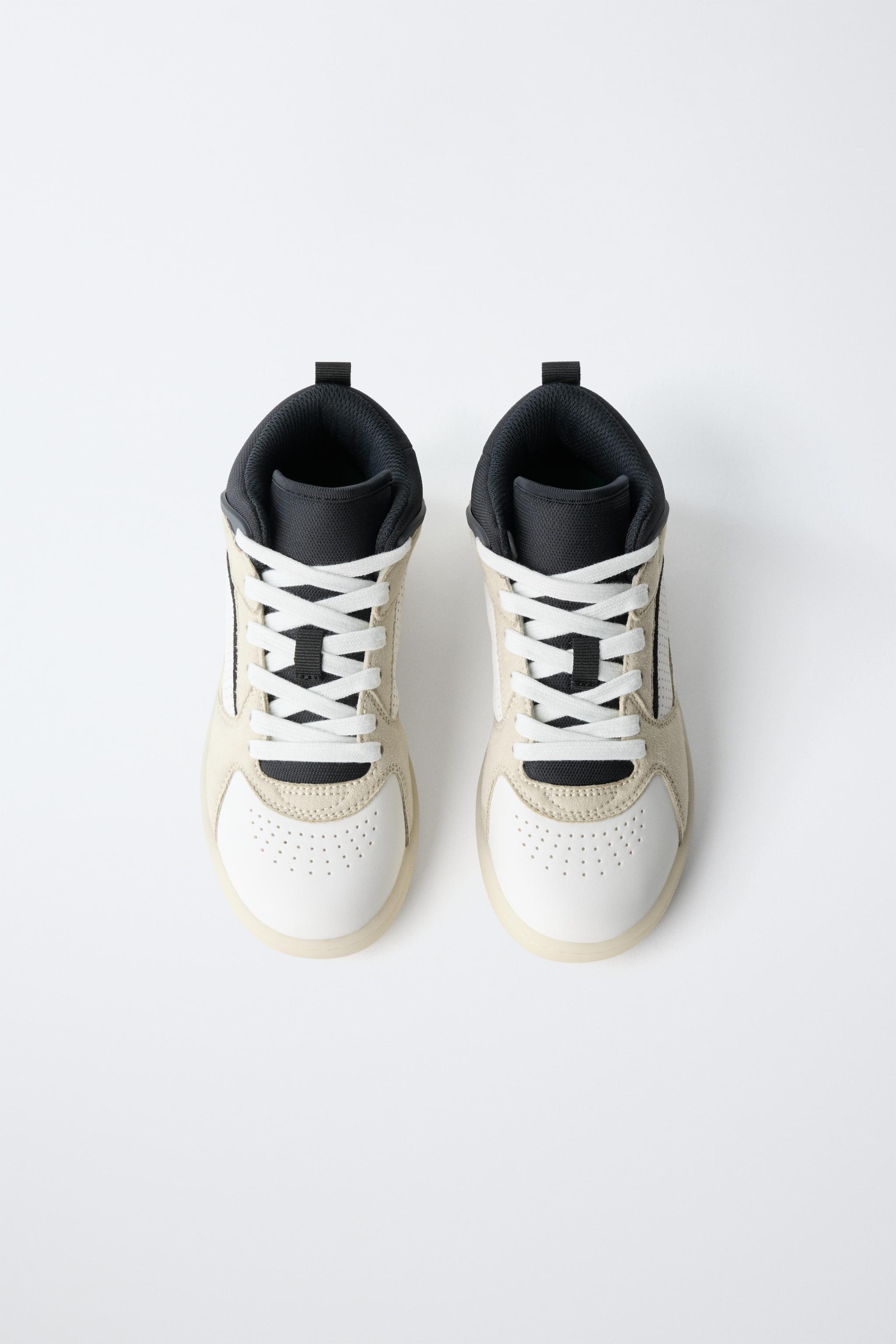 Детские кроссовки Zara CONTRAST HIGH-TOP SNEAKERS — фото 5