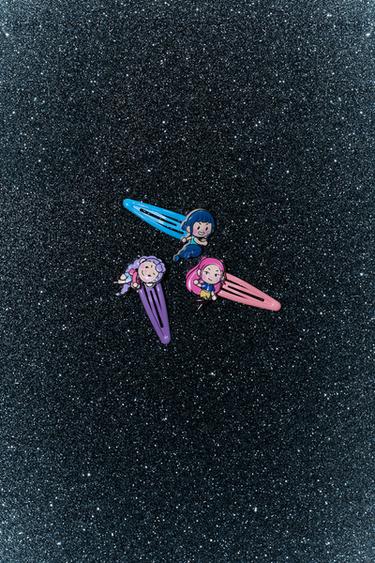 Zara PACK OF THREE KPOP DEMON HUNTERS™ NETFLIX © CLIPS - Lilac