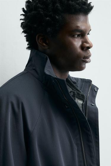 RELAXED FIT PARKA - Navy blue by Zara - Image 6