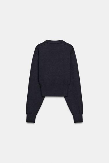 JERSEY CORTO PUNTO LISO - Marino de Zara
