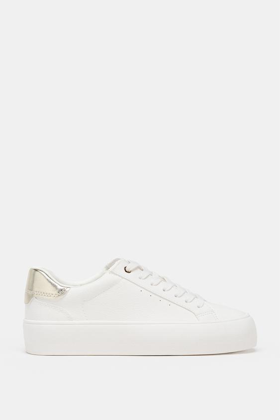 ZAPATILLAS DEPORTIVAS CONTRASTE - Blanco de Zara - Imagen 0