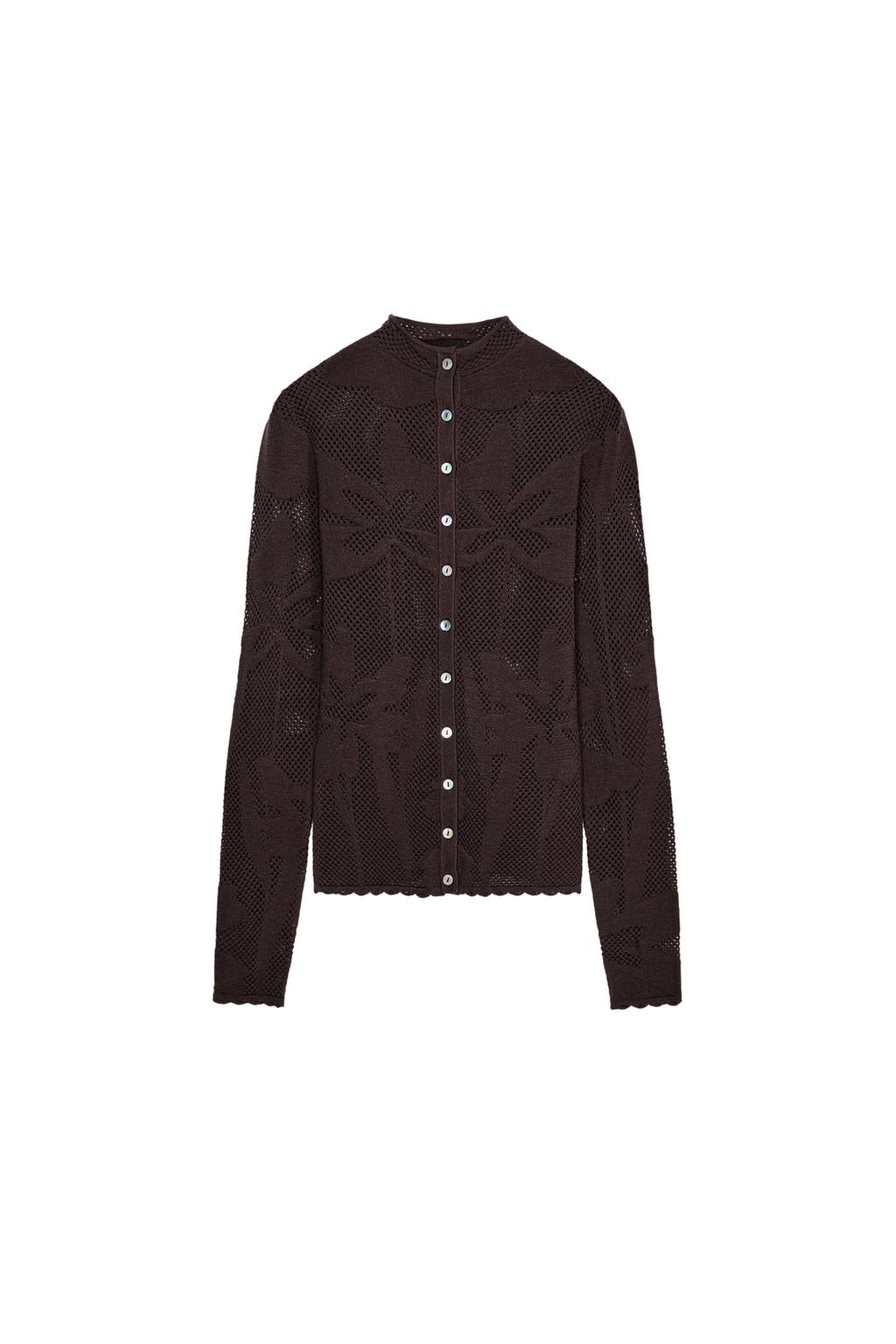 JACQUARD KNIT CARDIGAN - image 3