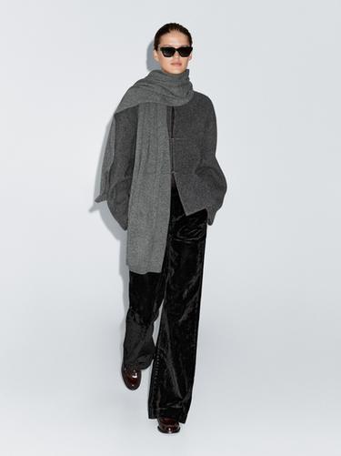 Zara Knit cardigan with button detail - Gray - Image 0