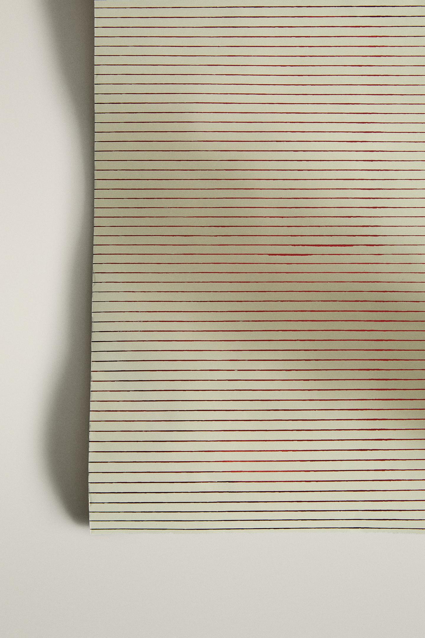 Zara Christmas Foil Stripe Gift Wrap, цвет: Красный — фото 4