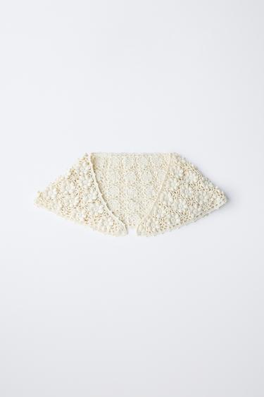 Zara 鉤編針織晨衣 - 裸色
