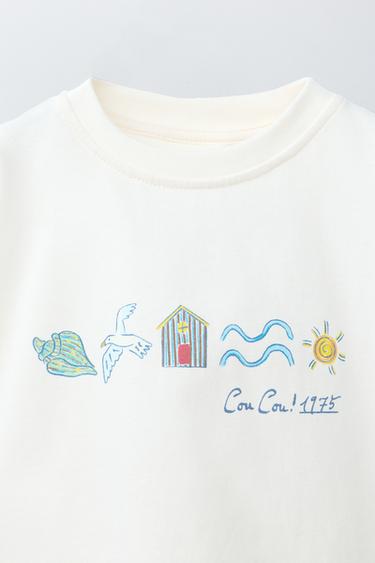 SLOGAN PRINT T-SHIRT - White by Zara - Image 2