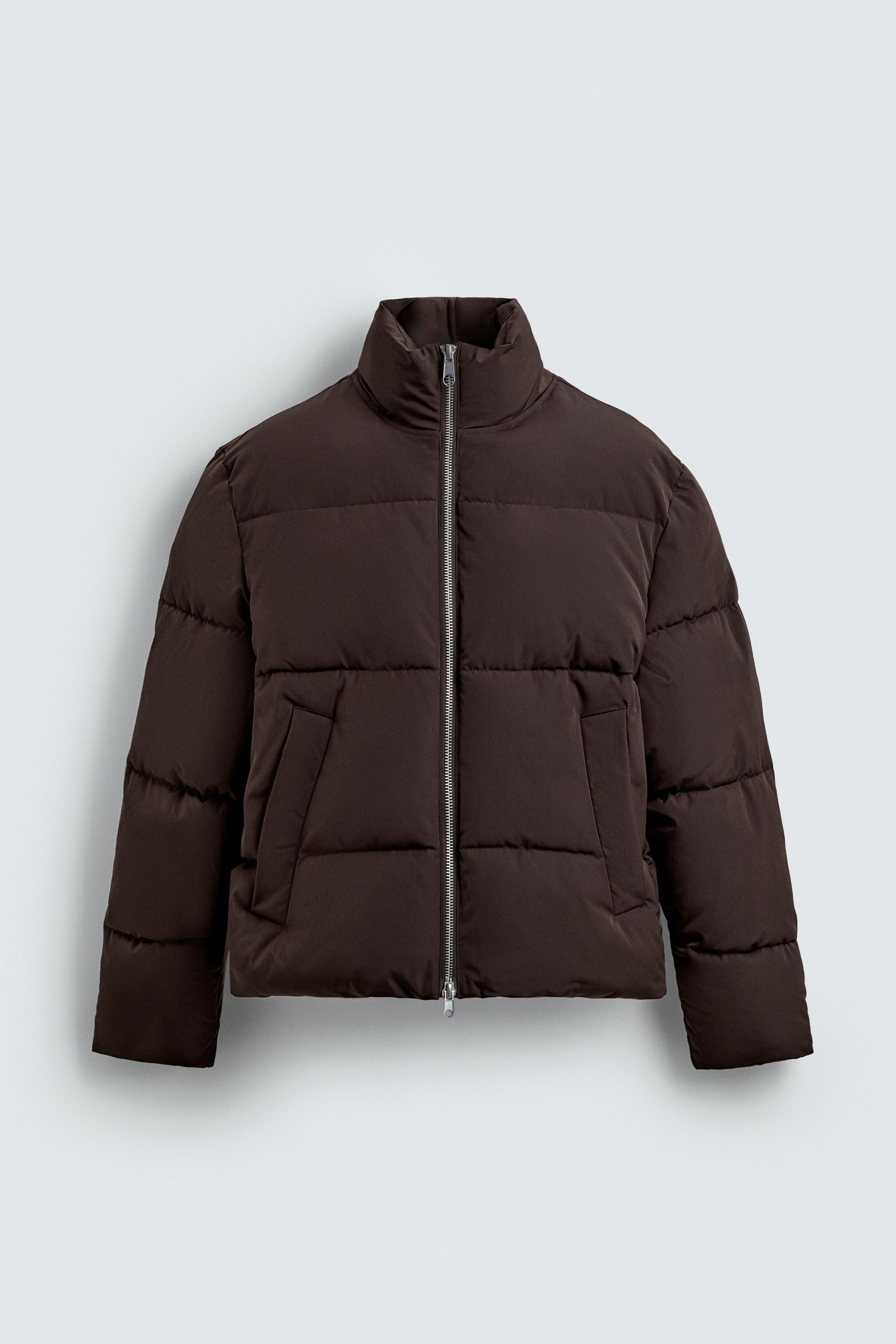 Zara Puffer Jacket Jacket Zara Giubbotto Beige CAPPOTTO IMBOTTITO